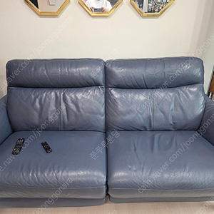 HTL 가죽 3인 리클라이너 쇼파