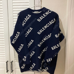 발렌시아가 멀티로고 오버핏 니트 XS 사이즈