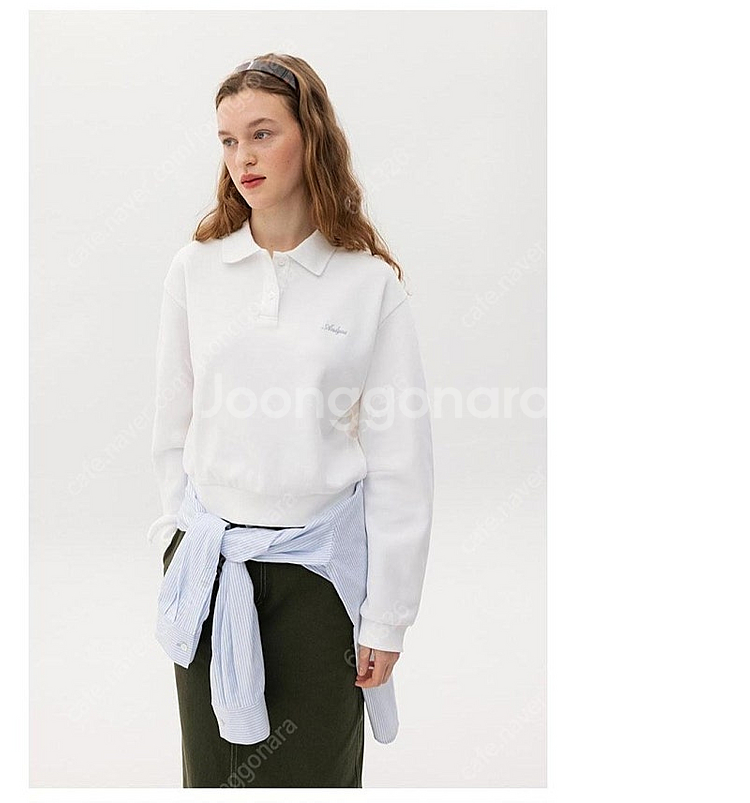 [새 제품]보르센 볼륨 슬리브 피케 셔츠 ivory--8