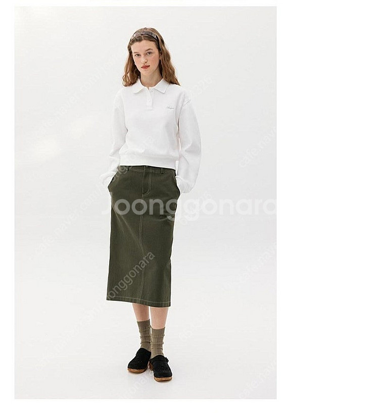 [새 제품]보르센 볼륨 슬리브 피케 셔츠 ivory--9