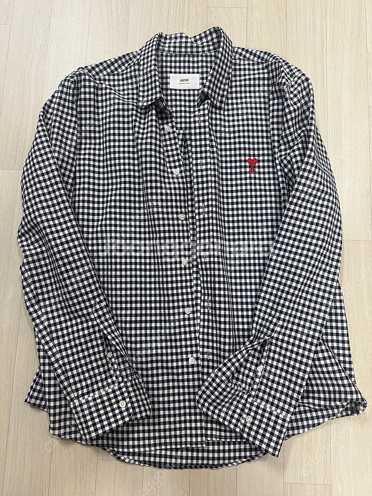 아미 깅엄 체크셔츠 43사이즈 판매합니다.--0