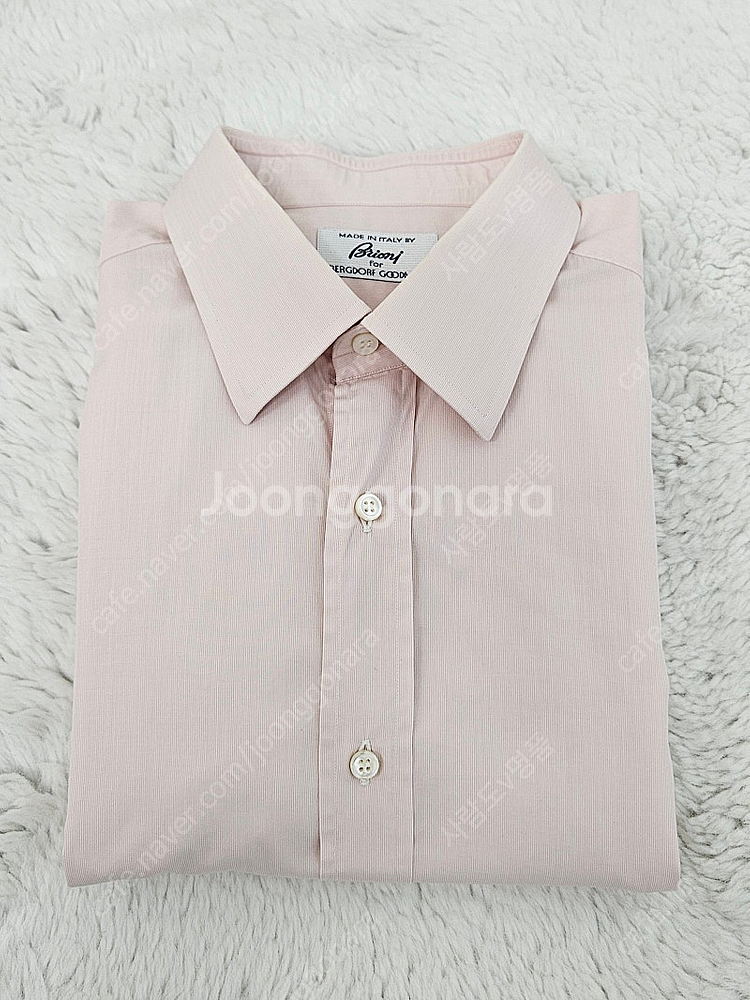 브리오니 인디고 핑크 솔리드 셔츠 [ 키톤 쿠치넬리 톰...--3