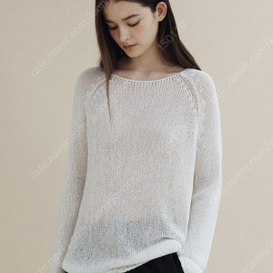 망고매니플리즈 네프 린넨 니트 퓨어아이보리