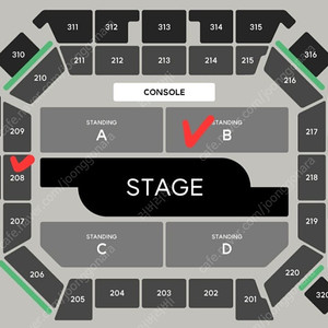 백예린 콘서트 일요일 스탠딩 B구역 208구역 연석