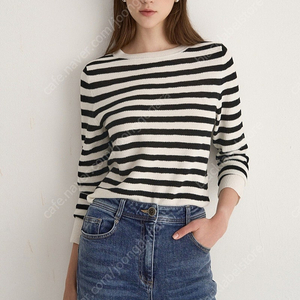 마인 울 블렌드 스트라이프 투웨이 니트 탑