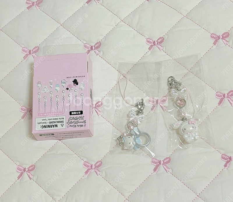 산리오 키티 천사악마 눈토끼 반지 마스코트 스트랩--0