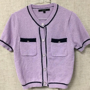 온앤온 23fw 라운드넥 배색반팔 가디건 85