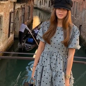 11AM 캉캉 도트 벌룬 소매 반팔 퍼프 원피스 하객룩 여행룩 위러브 셀프웨딩 휴가룩