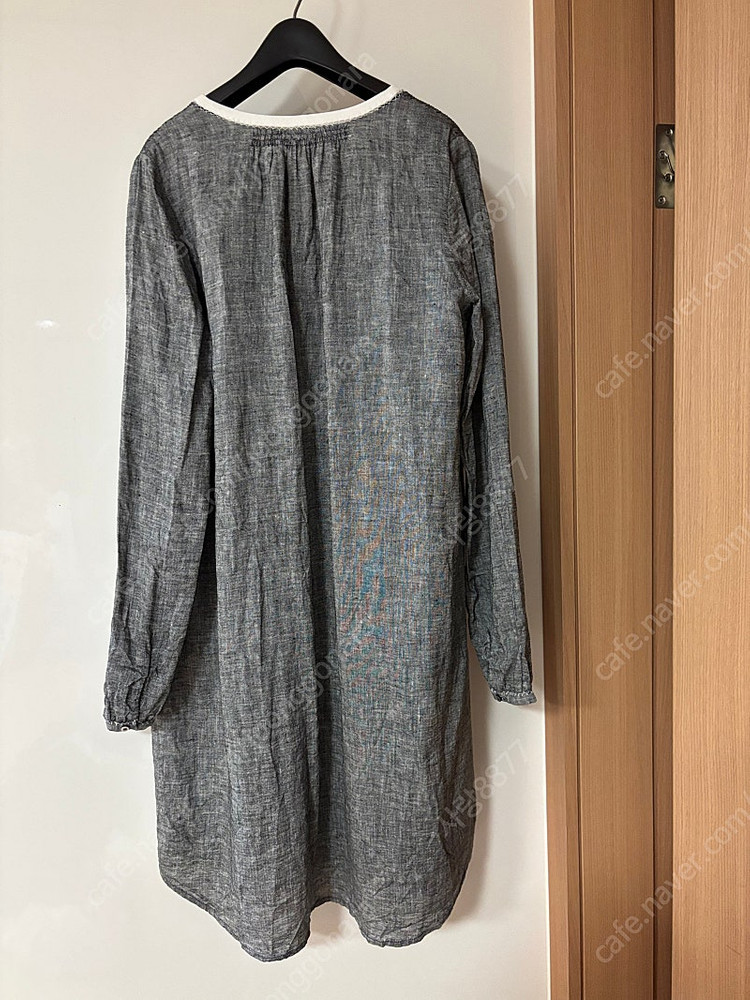 바네사브루노 아떼 린넨100% 라운드 벌룬소매 원피스 출근룩 하객룩 결혼식 이미지