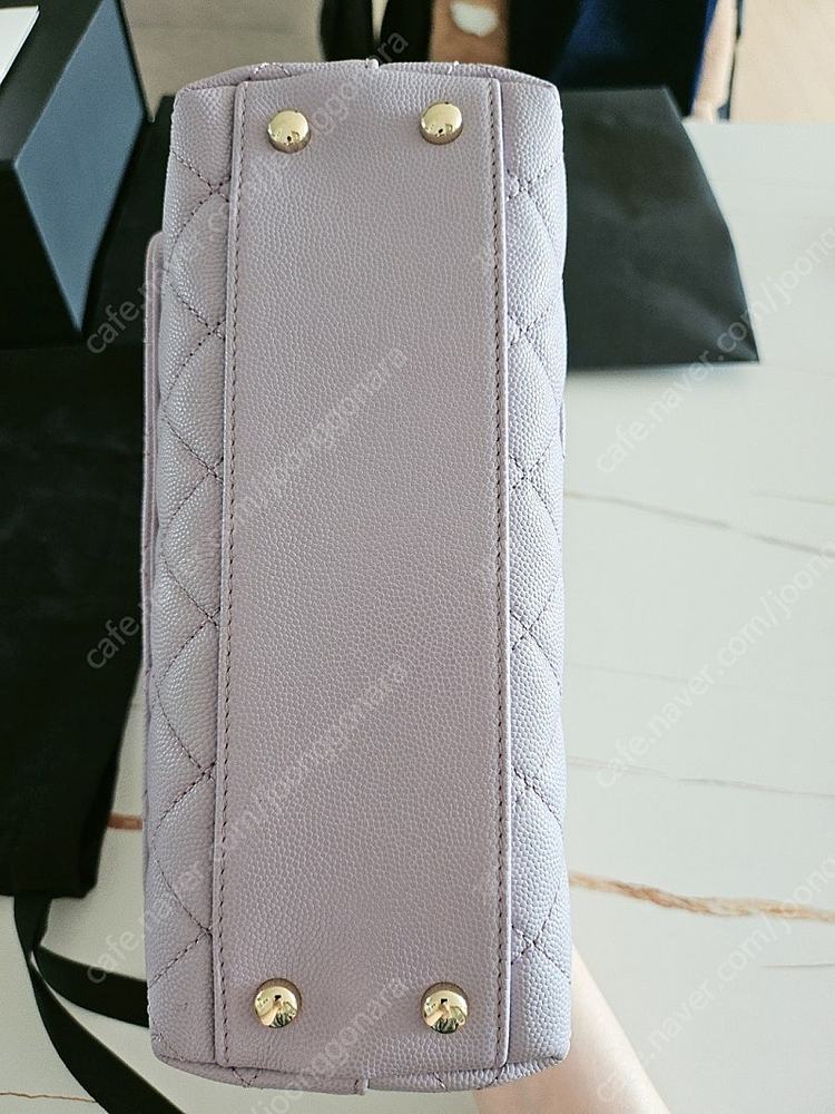 샤넬 코코핸들 미듐 시즌 연보라 판매--3