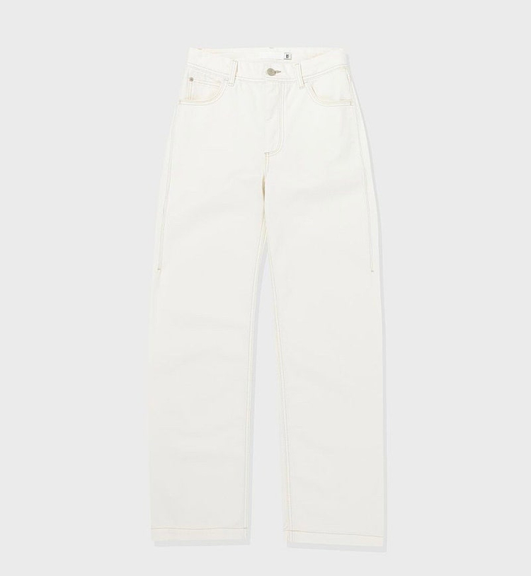 로클 팬츠 로우클래식 summer straight jeans white M사이즈--7