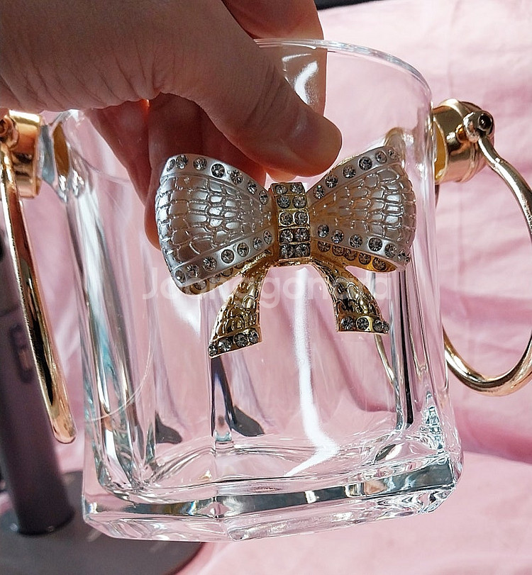 이태리산 디아만테 골드 보우 크리스탈 리본장식 아이스--3