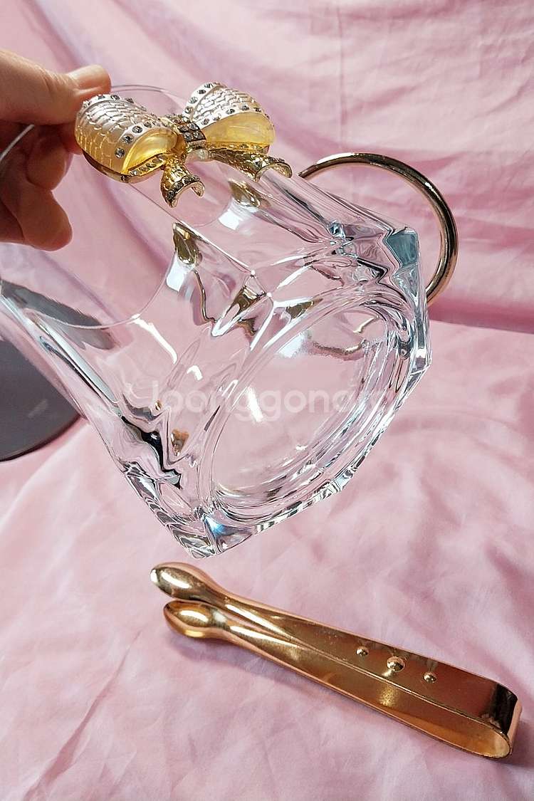 이태리산 디아만테 골드 보우 크리스탈 리본장식 아이스--4