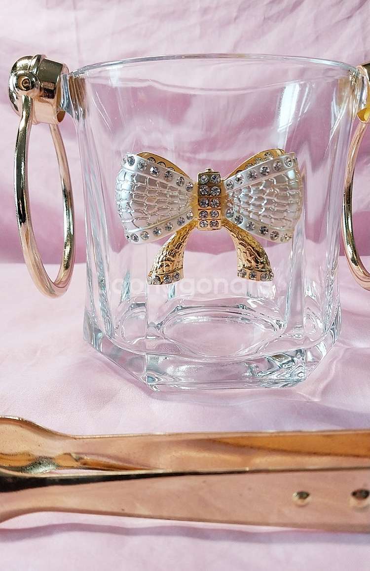 이태리산 디아만테 골드 보우 크리스탈 리본장식 아이스--8