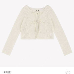 이쉘코어 리본 가디건 아이보리