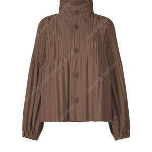 플리츠플리즈 자켓 스무스 코트 브라운 3사이즈