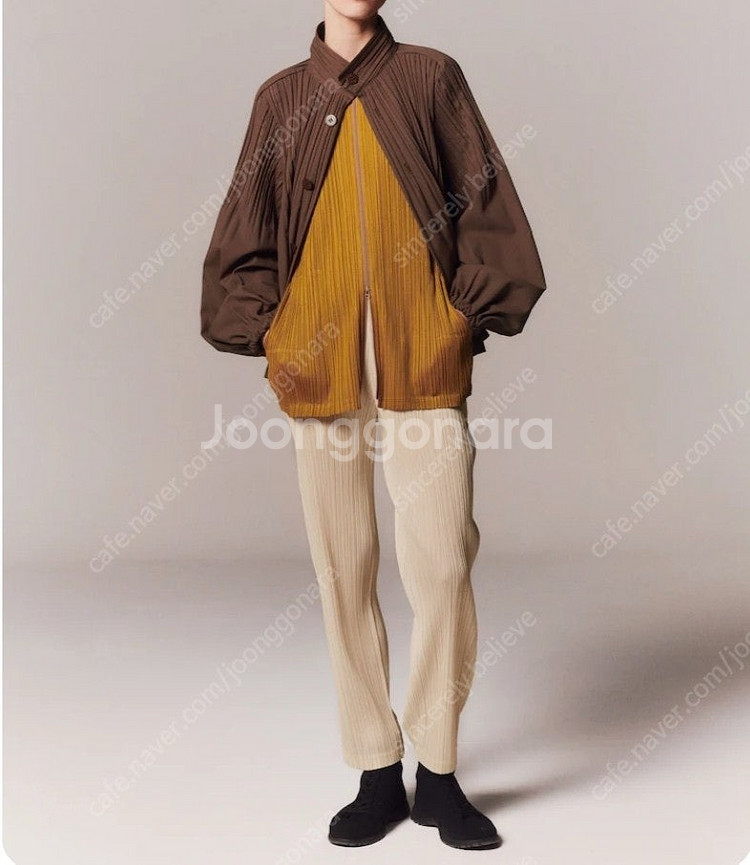 플리츠플리즈 자켓 스무스 코트 브라운 3사이즈--8