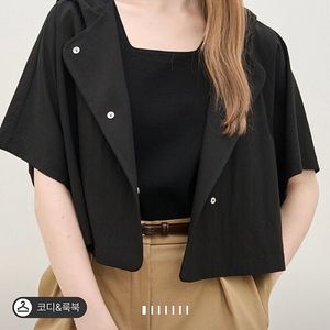 한섬 더캐시미어 돌먼 슬리브 크롭 후드 점퍼 판매합니다