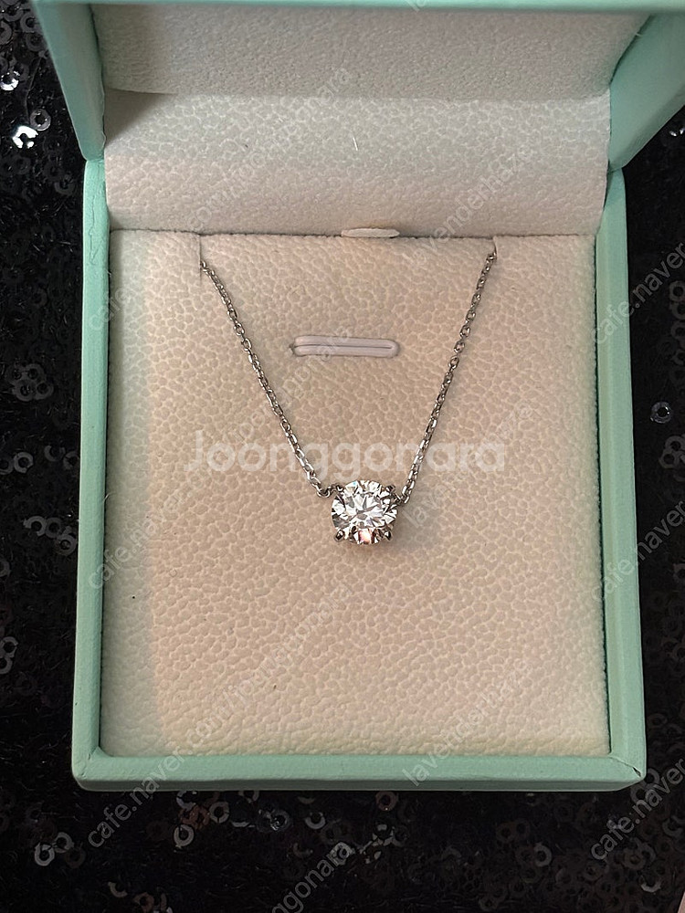 랩다이아 최상급 2캐럿 18k 화이트 골드 목걸이 새상...--3