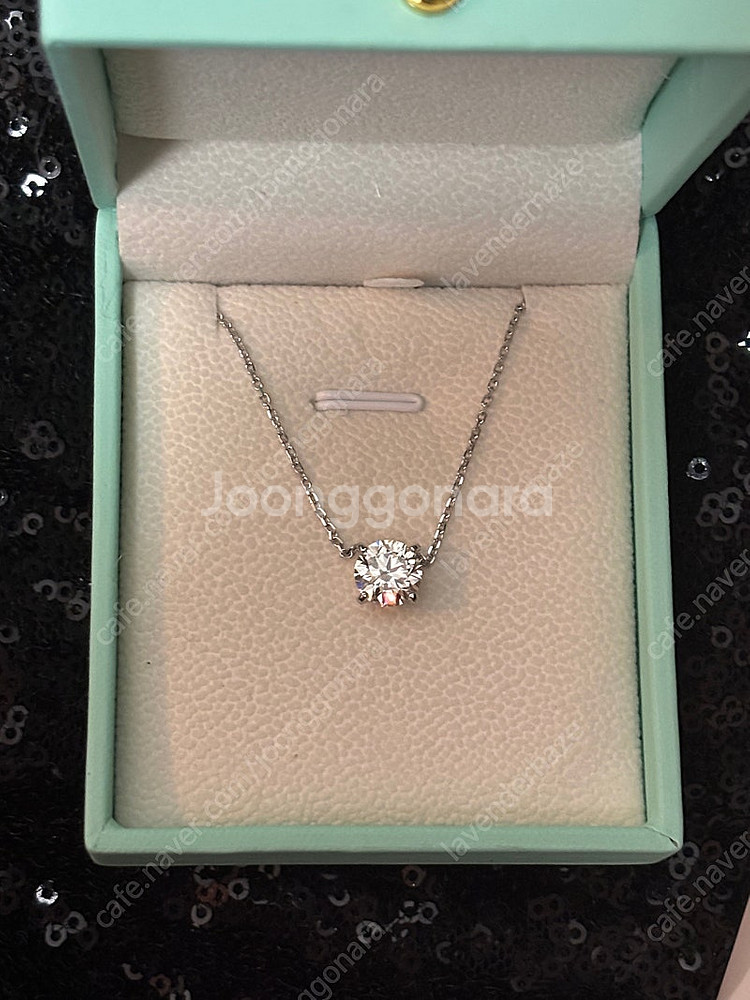 랩다이아 최상급 2캐럿 18k 화이트 골드 목걸이 새상...--5