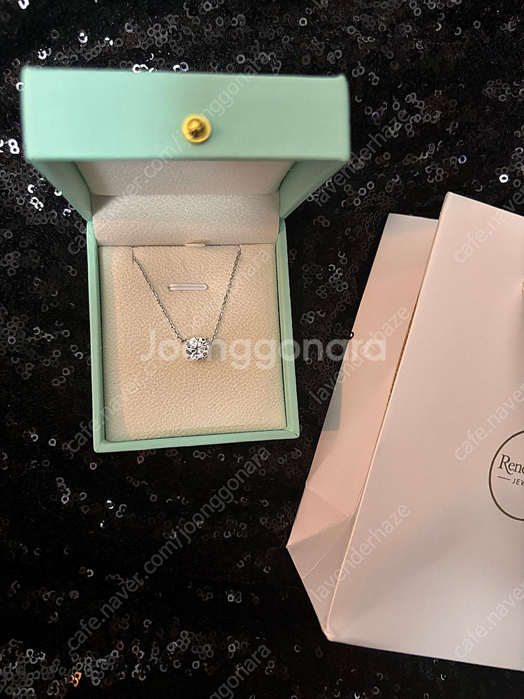 랩다이아 최상급 2캐럿 18k 화이트 골드 목걸이 새상...--6