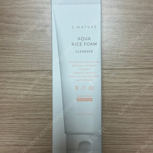 에스네이처 아쿠아 라이스 약산성 클렌징 폼 160ml