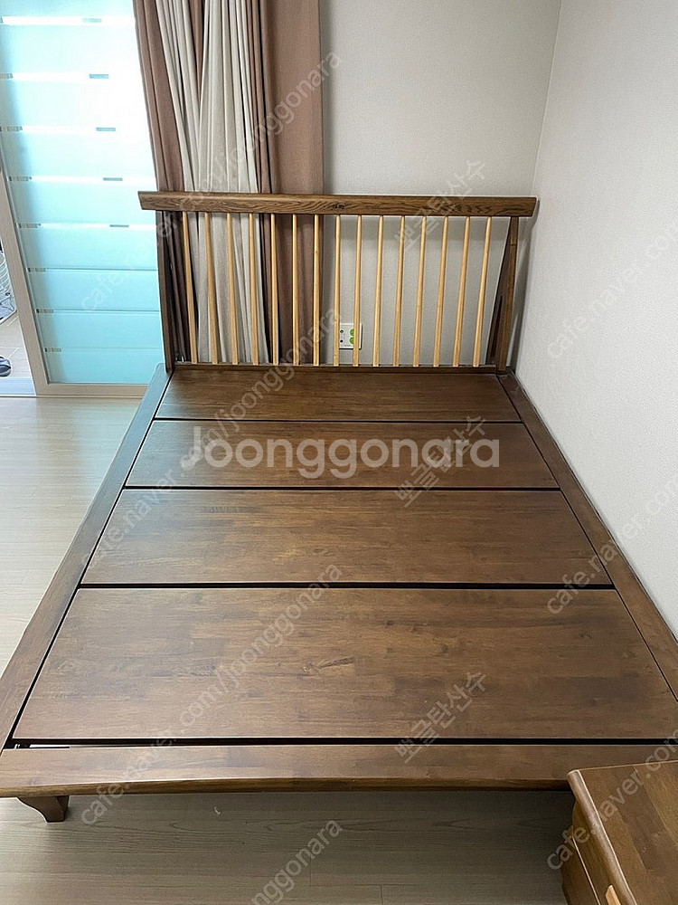 아피나 원목 침대 프레이임 (퀸)--5