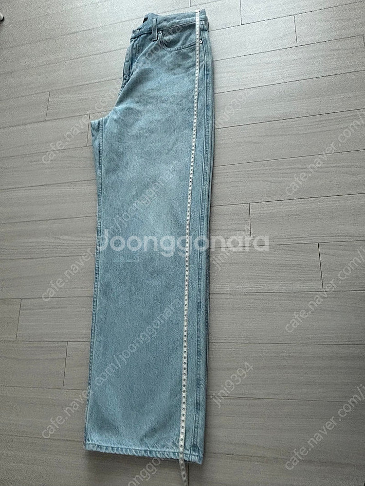 새상급 유니클로 와이드스트레이트 데님 청바지(반택포)--5