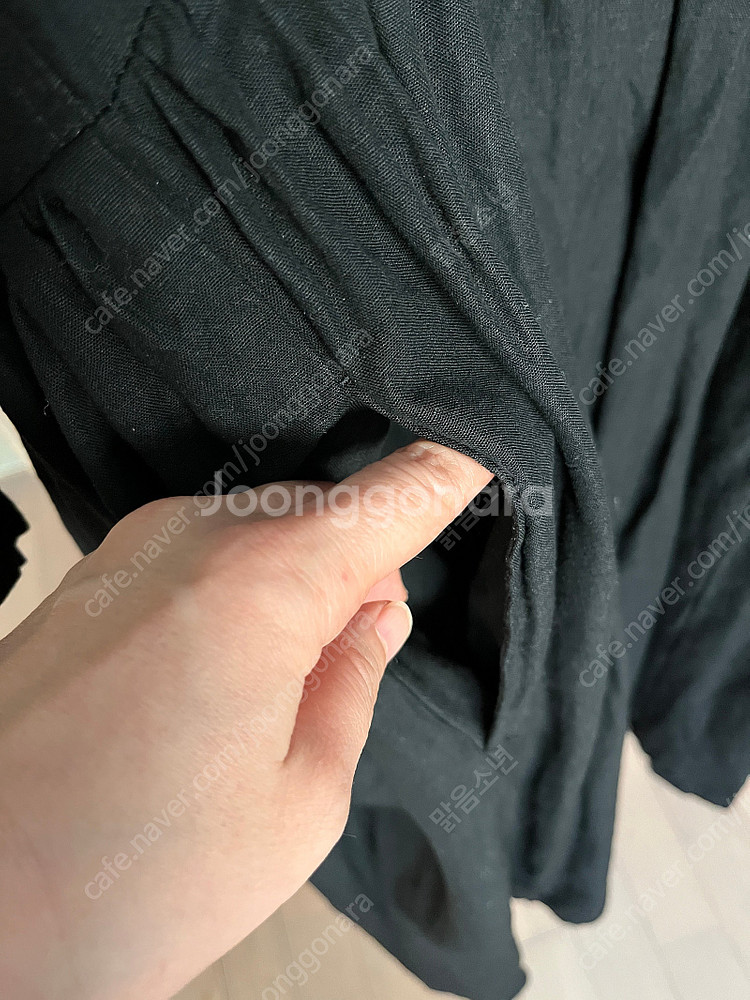 베트멍 트래블리 에콜 린넨 100% 블랙 원피스. 한섬 마인 타임 랑방 시스템 sjsj 바네사부르노 네스트로--3