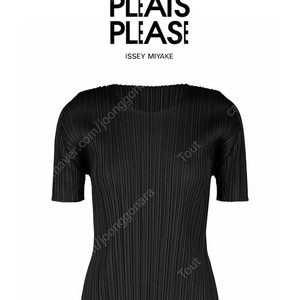 플리츠플리즈 베이직 라운드 반팔 블랙 3