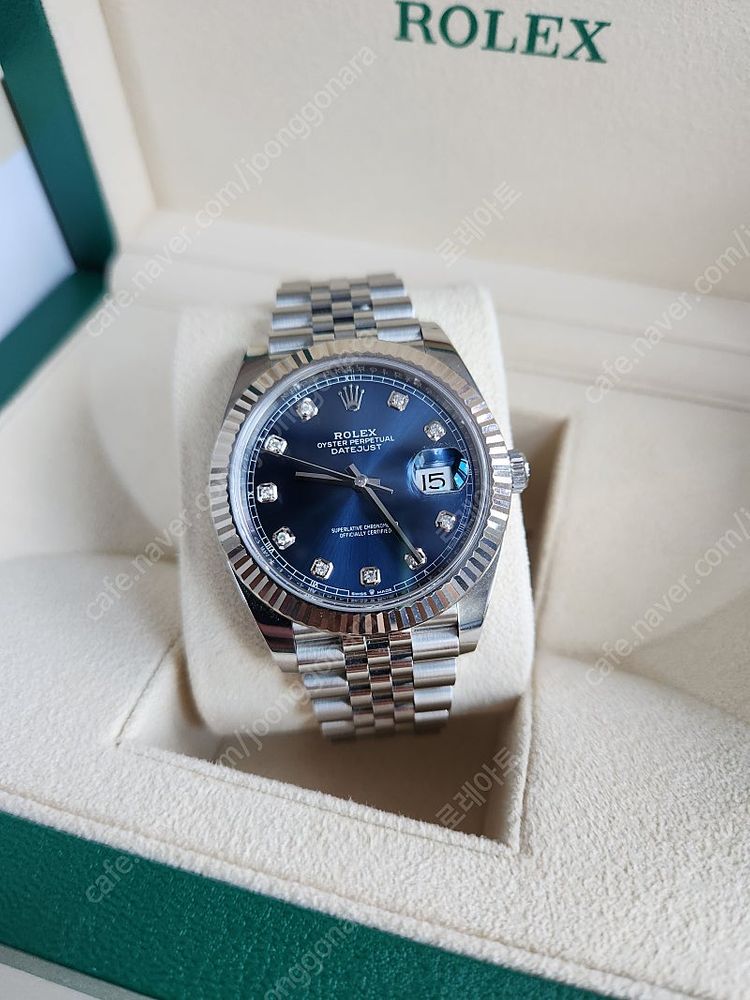 로렉스 데이저스트 41 청판 텐포 10p 다이아 126334 판매 이미지