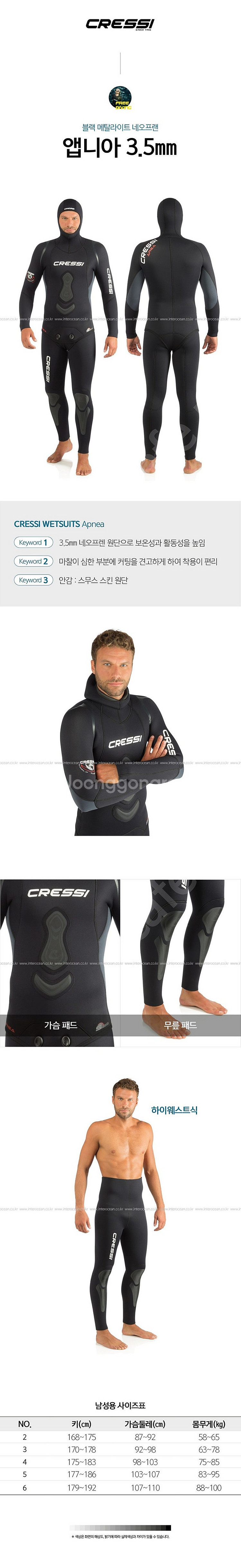 크레시 앱니아 3.5mm 슈트 팝니다.--5