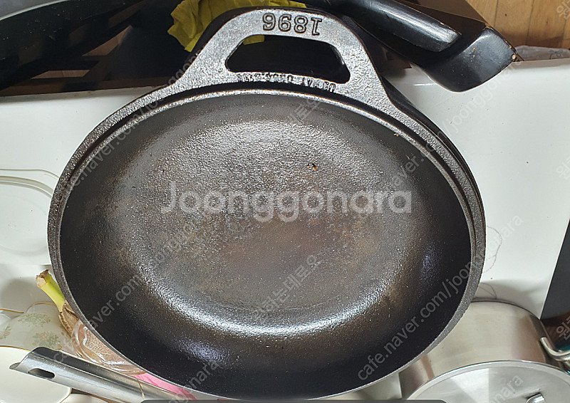 롯지 1896 주물 냄비와 뚜겅 made in usa--1