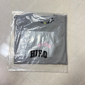 히로 드로잉 체커 티셔츠 그레이 150