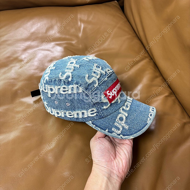 Supreme 슈프림 프레이드 워시드 데님 캠프캡 모자...--2