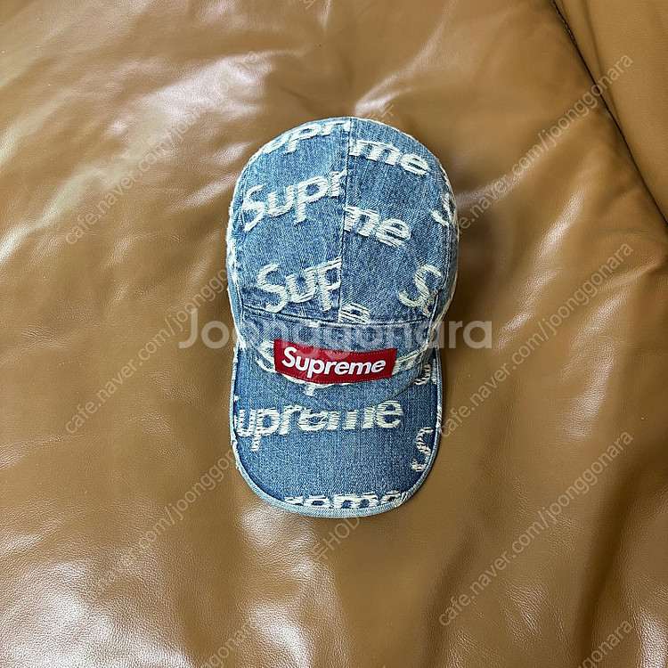 Supreme 슈프림 프레이드 워시드 데님 캠프캡 모자...--4