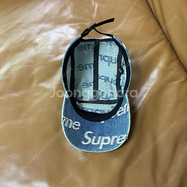 Supreme 슈프림 프레이드 워시드 데님 캠프캡 모자...--5