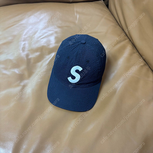 Supreme 슈프림 24ss 시어서커 블랙 S로고 6패널 볼캡 모자 (Seersucker Black)