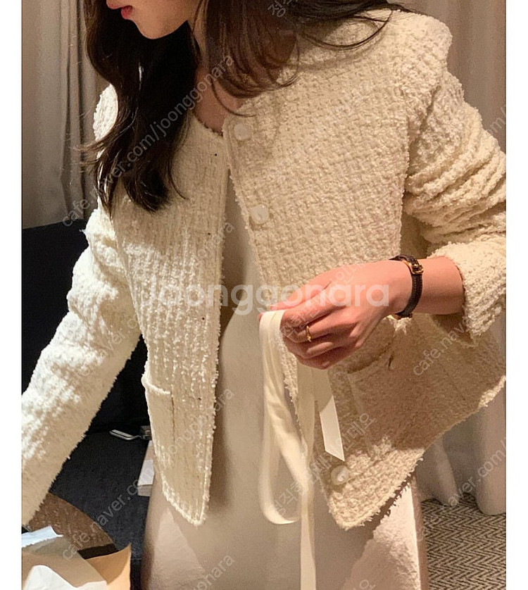 (새상품/정가20) 버베인 리엘 부클 울 트위드 자켓 베르가못 런던플랏 프리티영띵 바스켓 미엘 슬로우비 드온도--0