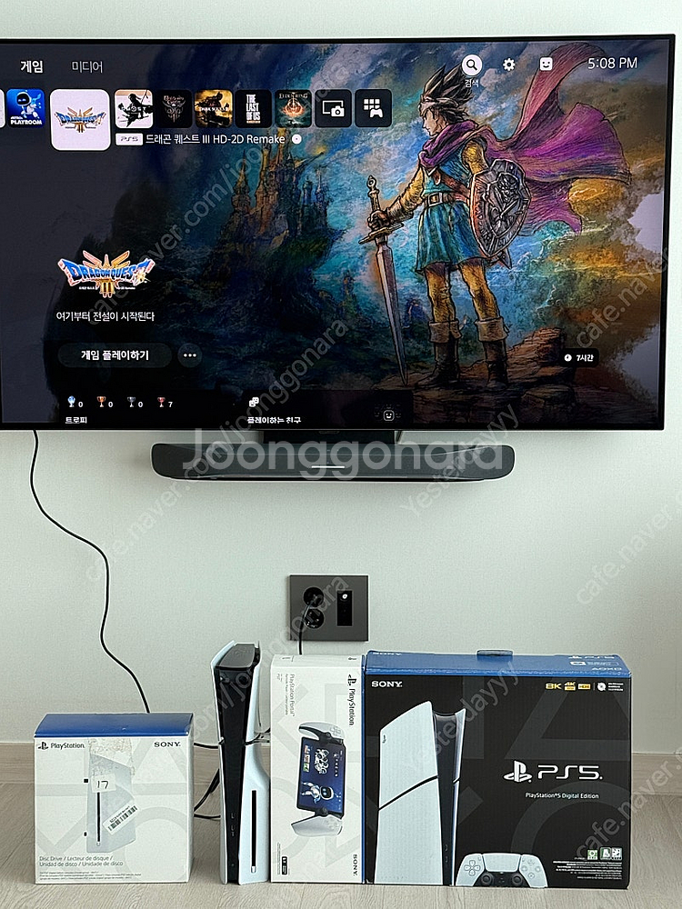 플스5슬립 + 플스포탈 팝니다. (파이널판타지 16 , 드래곤 퀘스트 3 포함)--5