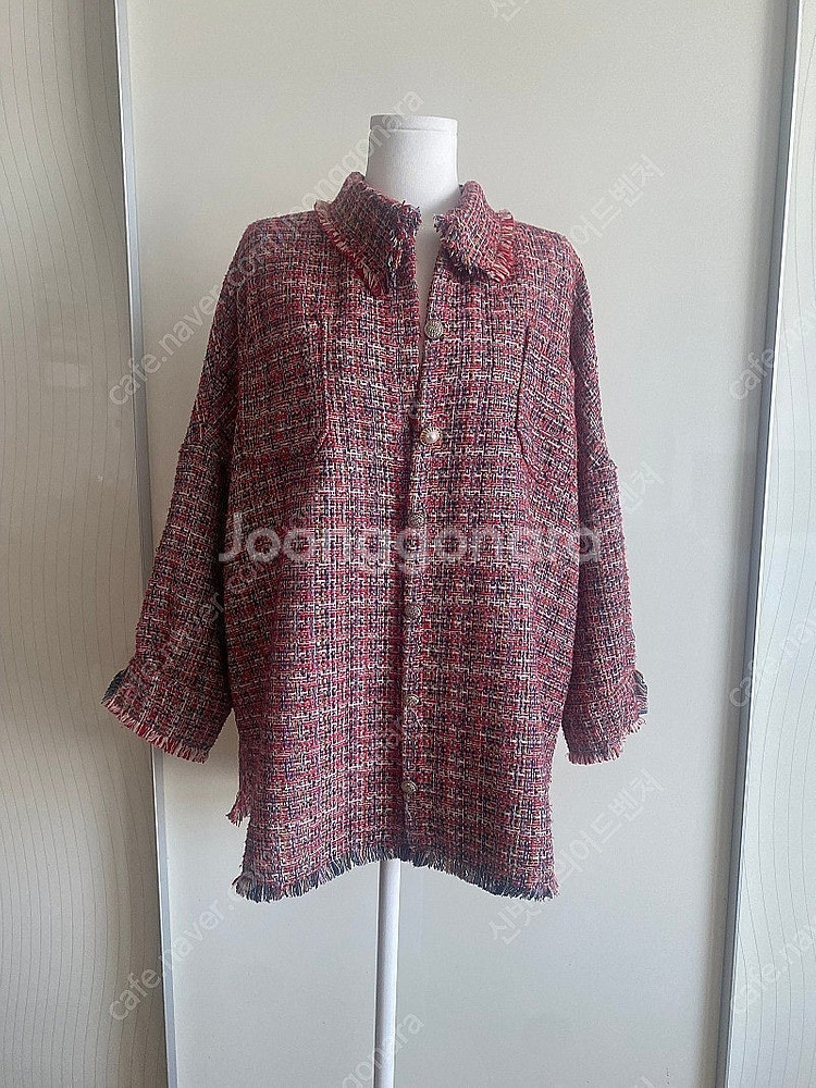 루즈핏 트위드 자켓--0