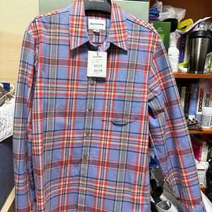 솔리드옴므 톤온톤 체크패턴 오버셔츠 48