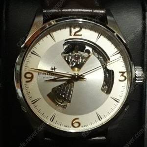 해밀턴 재즈마스터 오픈하트 신형 42미리 흰판 가죽밴드