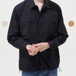 DKNY 한섬 드로스트링 슬릿 포켓 셔츠 셔캣 95-100사이즈 블랙