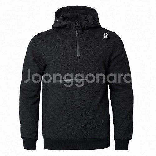 Spyder 스파이더 정품 다크그레이 반집업 후드티 판...--5