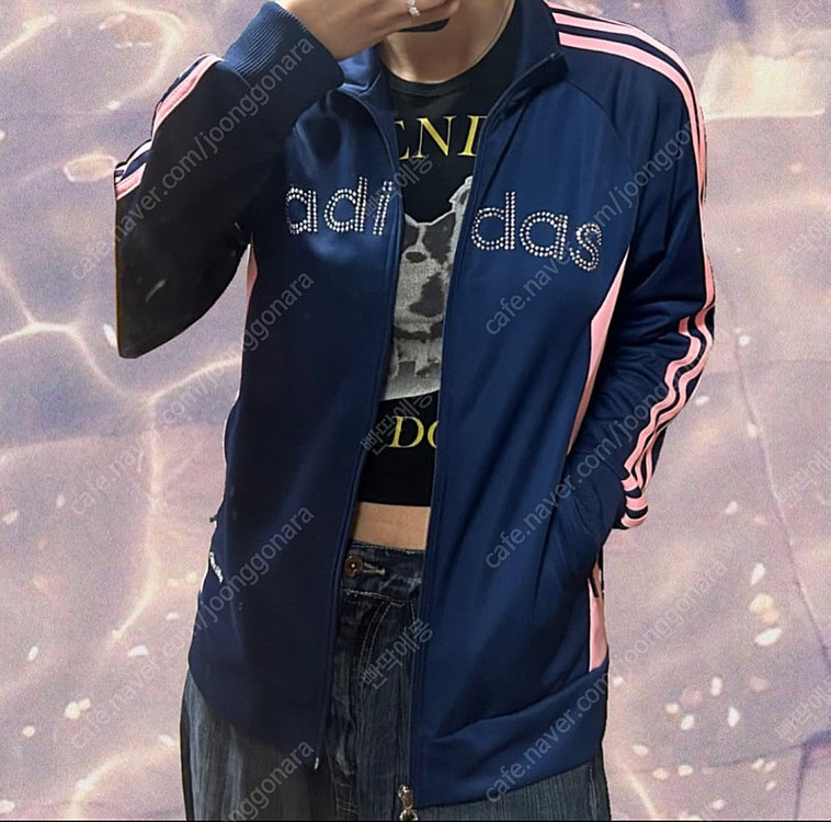 아디다스 큐빅 져지 남핑 네이비 핑크 대장 y2k--1