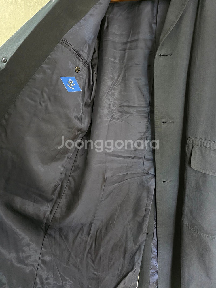 링자켓 RJ 다크네이비 캐시미어 코튼 벨티드 트렌치코트--6