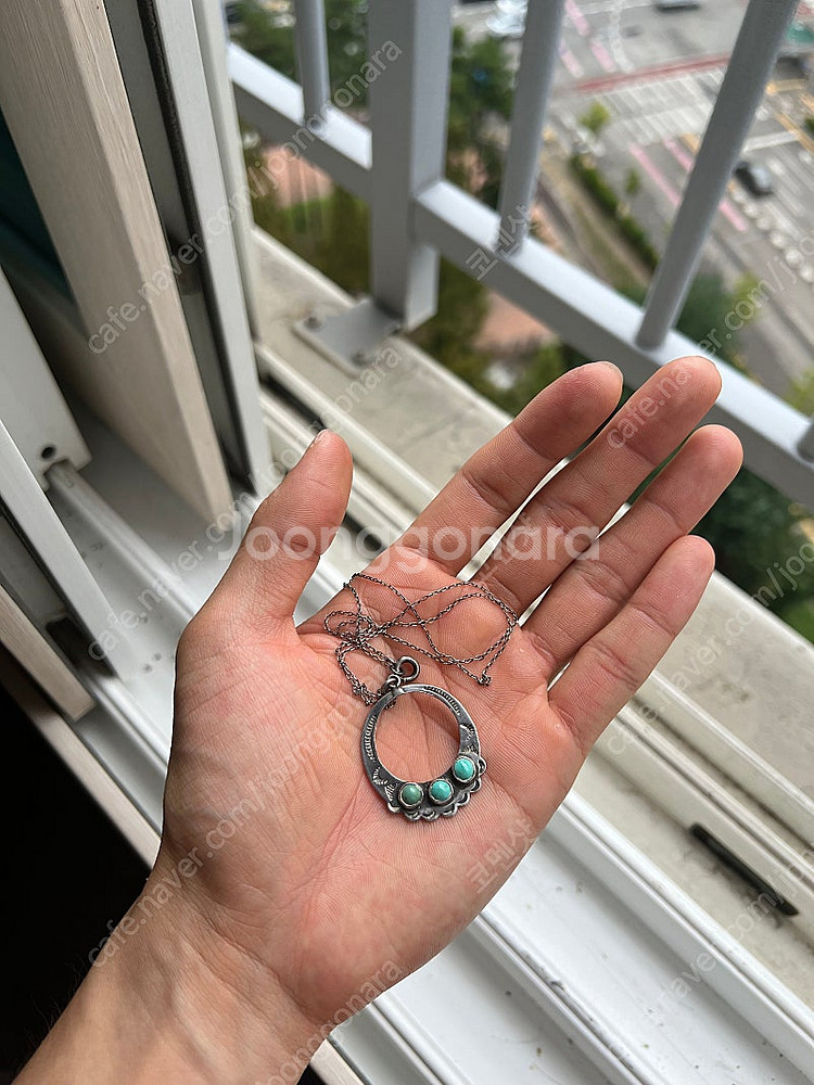 빈티지 나바호 사우스웨스턴 네이티브아메리칸 터키석 목걸...--0