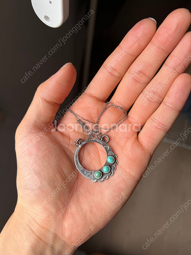 빈티지 나바호 사우스웨스턴 네이티브아메리칸 터키석 목걸...--2