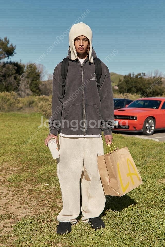 STU 후드 집업 블랙--1